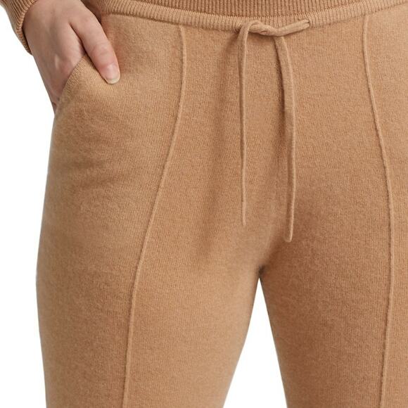 Naadam Cashmere slim tan joggers size medium - Picture 2 of 7